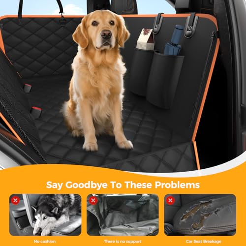 Dog Car Seat Cover for Back Seat,100% Waterproof Scratch Proof Nonslip Seat Cover,600D Heavy Duty Scratch Proof Nonslip Durable Soft Dog Hammock