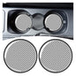 2PCS Sports Racing Car Cup Holder Coasters, 2.67 Inch Carbon Fiber Automotive Cup Holder Insert Coaster Pad, Non-Slip Shockproof Vehicle Interior Drink Cups Mat for RV, SUV, Truck(Silver) - color: Silver