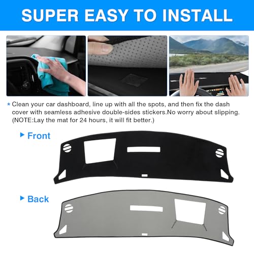 Autorder Dashboard Cover Mat for 2023-2025 2026 Nissan Ariya Accessories Dash Cover Upgrade Velvet Dash Mat Sunshade Glare UV Rays Protector(with HUD) - size: For Nissan Ariya 2023-2026