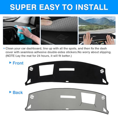 Autorder Dashboard Cover Mat for 2023-2025 2026 Nissan Ariya Accessories Dash Cover Upgrade Velvet Dash Mat Sunshade Glare UV Rays Protector(with HUD) - size: For Nissan Ariya 2023-2026