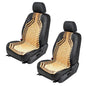 ZONETECH Wood Beaded Seat Cushion 2-Pack Premium Quality Car Massaging Double Strung Wood Beaded Seat Cushion for Stress Free All Day - size: 2-pk