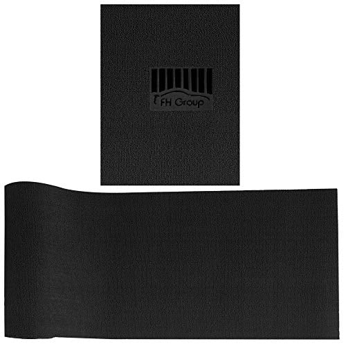 FH Group Car Floor Mats - DIY Ultra Waterproof Trimmable Non-Slip Vinyl Floor Mats, Solid Black