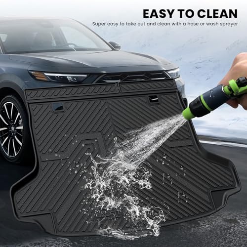 LASFIT Cargo Mat with Backrest Mat for Honda HRV 2023-2026 & for Acura ADX 2025-2026, All Weather TPE Custom Fit Trunk Mat Cargo Liner with Seatback Mat Accessories, Black