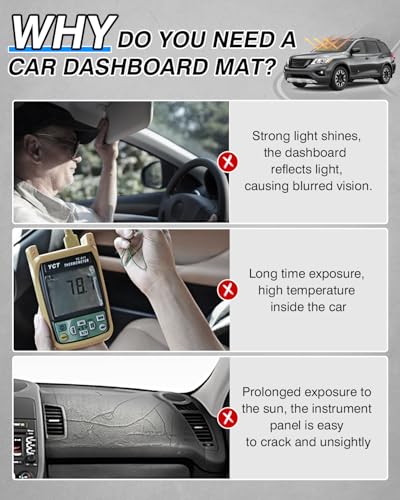 Cartist Dash Cover Compatible with Nissan Pathfinder 2013-2020 Dashboard Cover Mat Non-Slip Carpet Sunshield Glare UV Rays Protector