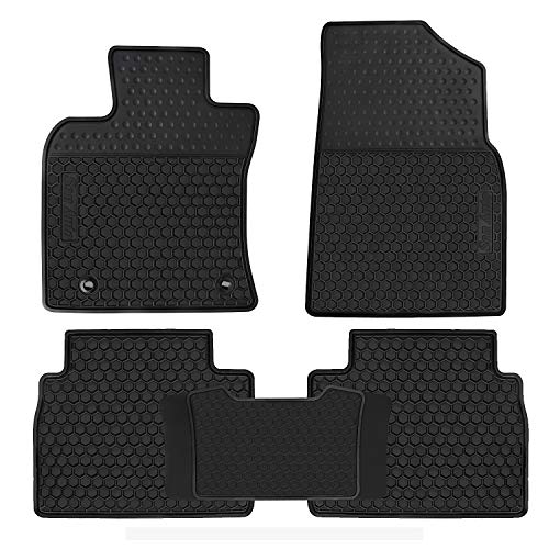 Car Floor Mats Custom Fit for Toyota Camry 8th 2018 2019 2020 2021 2022 2023 2024 Full Black Rubber Car Floor Liners Set All Weather Season Protection Heavy Duty Odorless - color: Full Black, size: 2018-2024 Version