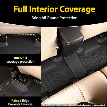 Floor Mats for Toyota RAV4 2013-2018, All Weather TPE Floor Liners Custom Fit Waterproof Non Slip Car Mats Heavy Duty Interior Accessories - size: 13-18 Single Layer Floor Mats