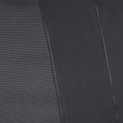 Flying Banner Car Seat Covers Full Set Universal fit Most Car,Truck,SUV and Van Comfortable Airbag Compatible Jacquard & Polyester (Full Set - Low Back, Black Black) - color: Black Black