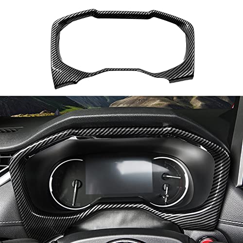 for RAV4 Accessories Center Console Dashboard Panel Trim Compatible with Toyota RAV4 2023 2022 2019 2020 2021 Interior Carbon Fiber Color Console Decorative Cover Trim - color: Dashboard Console Display Cover