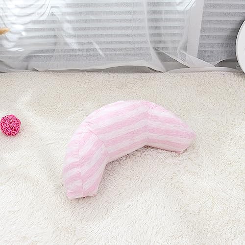 Kids Car Seat Travel Neck Pillow Soft Neck Support Cushion Car Seat Belt Cover Cushion Pillow Car Seatbelt Shoulder Pad Head Neck Support Pillow Seat Strap Pillow for Car Airplane Pushchair Travel - color: Pink Strips