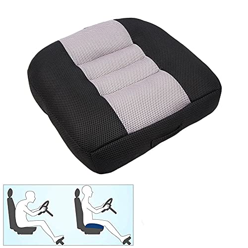 Srutirbo Car Booster Seat Cushion Raise The Height for Short People Driving Hip (Tailbone) and Lower Cack Fatigue Relief Suitable for Trucks, Cars, SUVs, Office Chairs, Wheelchairs (Black and Gray) - color: Black and Gray