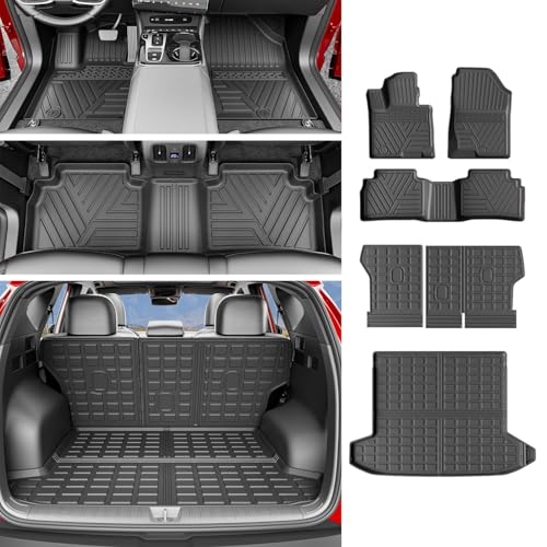 Cargo Liner Compatible with 2022 2023 2024 2025 2026 Tucson Rear Trunk Mat Backrest Mat Floor Mat Replacement for 22-26 Tucson Accessories - color: Upgraded Rear Trunk Mat+Backrest Mat+Floor Mat