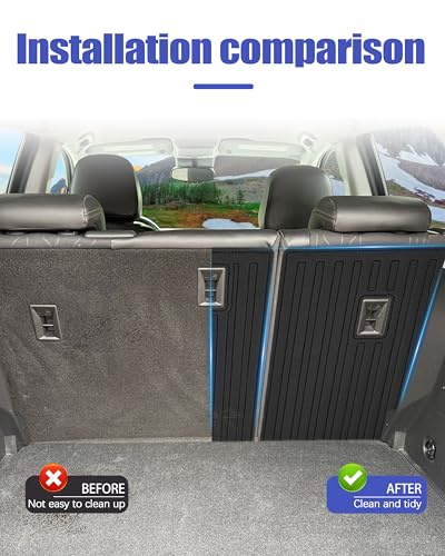 Backrest Mat for for Chevrolet Chevy Trax 2014-2023 & Buick Encore 2013-2023 Accessories with Velcro Cargo Trunk Liner All Weather Split Dog Liner Pet Mat 2 PCS - size: Backrest Mat