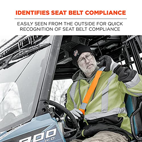 Ergodyne GloWear 8004 High Visibility Reflective Seat Belt Cover, Orange - color: Orange, style: Hi-vis Seat Belt Cover