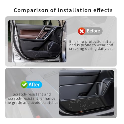 4PCS Car Door Anti Kick Pads for 2025 Forester Interior Protector Mat Dirty Collision Stickers Inner Decorative