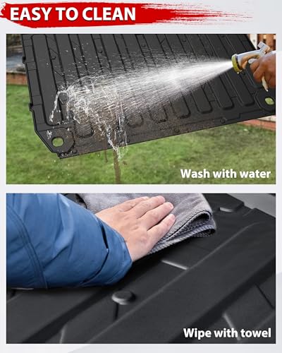 TPE Cargo Liner for Honda Pioneer 1000-3 1000-6 2016-2025, Rear Cargo Bed Mat Thick Anti-Slip All Weather Protection Slush Liner for Honda Pioneer 1000 3/6 Seat Accessories, Not for 1000-5