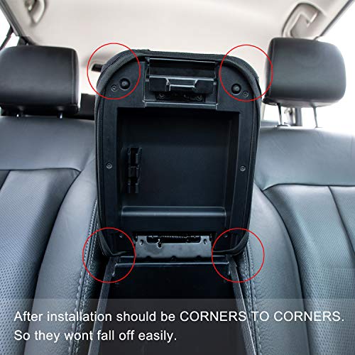 Compatible with Toyota Tacoma Accessories 2016-2022 2023 Center Console Armrest Cover,Customized Black Neoprene Center Console Protector