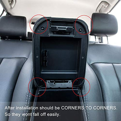 Compatible with Toyota Tacoma Accessories 2016-2022 2023 Center Console Armrest Cover,Customized Black Neoprene Center Console Protector
