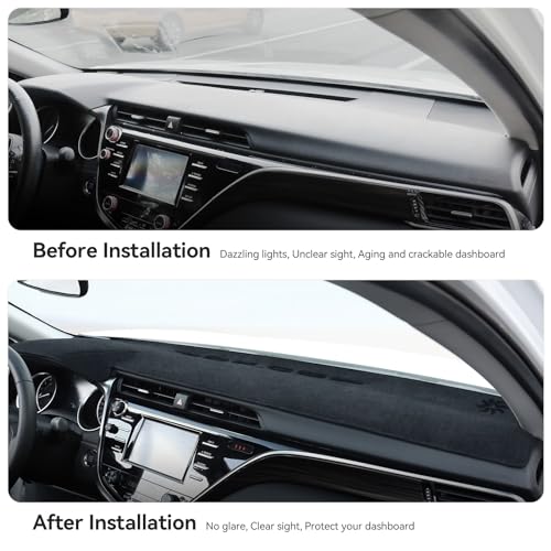 Dash Cover for Toyota Camry 2024 2023 2022 2021 2020 2019 2018 (Include Hybrid) Accessories Flannel Dashboard Cover Dash Mat Center Console Cover Sunshield Protector Pad - size: for Toyota 2018-2024 Camry