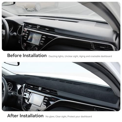 Dash Cover for Toyota Camry 2024 2023 2022 2021 2020 2019 2018 (Include Hybrid) Accessories Flannel Dashboard Cover Dash Mat Center Console Cover Sunshield Protector Pad - size: for Toyota 2018-2024 Camry