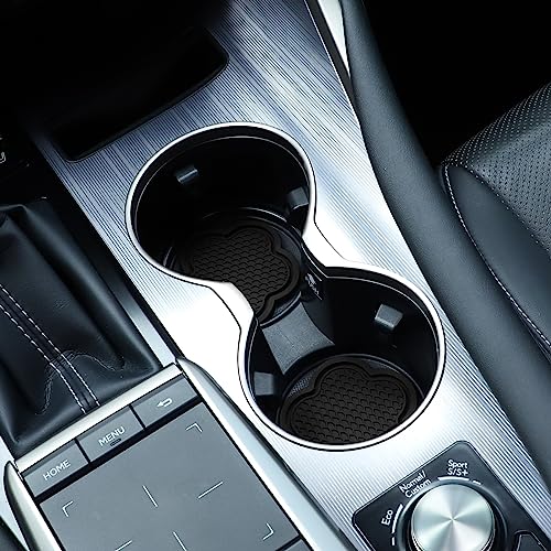 GArhomxy Non-Slip Cup Coaster, 4pcs Universal Shaped Coaster, PVC Flower, Crystal Car Interior (Black) - color: Black