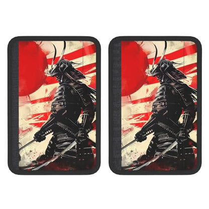 Seat Belt Cover Pads Japanese Flag Samurai Car Seat Belt Covers for Women Men Adults Kids Soft Comfortable Auto Seatbelt Cushion Shoulder Strap Pad Handle Wraps, 1 Pair - color: Japanese Flag Samurai