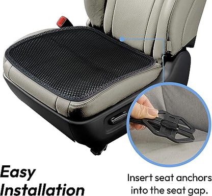 carrotez 2 Pack Double Breathable 3D Air Mesh Cool Seat Cushion Pad for Cars Seats, Home Office Chairs, Wheelchairs, 17.75" x 17.75" - Black