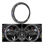 Bling Car Steering Wheel Cover, 14.96 Inch Crystal Glitter Rhinestones Vehicle Steering Wheel Protector, Diamond Automotive Interior Protective Guard Accessories, Universal Fit (White)