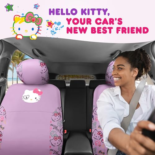 Carbella Hello Kitty Car Seat Covers - Cute Purple Seat Covers, Car Accessories Gift Hello Kitty Accessories 2pc Lavender Car Seat Covers - color: Seat Covers Leather-Purple, style: Hello Kitty