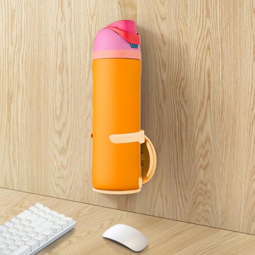 Water Bottle Holder Compatible with Stanley, Hydroflask, Sinple Midern, Stable and Durablee Wall Cup Holder, Space Saving Water Bottle Organizer Storage for Drinks and Coffee (Nectarine, 1) - color: Nectarine, size: 1