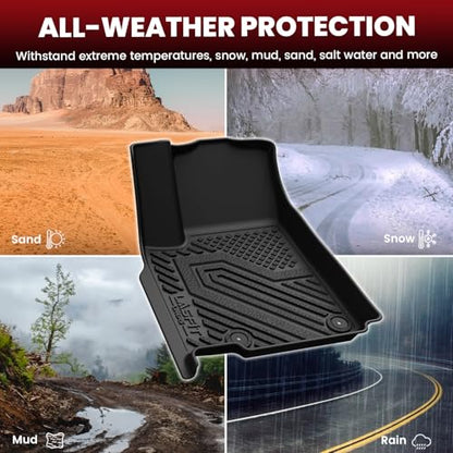 LASFIT Floor Mats for Jeep Grand Cherokee L 2021-2025 2026 7-Passenger (NOT Fit for 6-Passenger) All Weather Custom Fit Car Floor Liners Seatback Cargo Trunk Mat Black - style: Grand Cherokee L 7Seats 2021-2026 Floor Mats