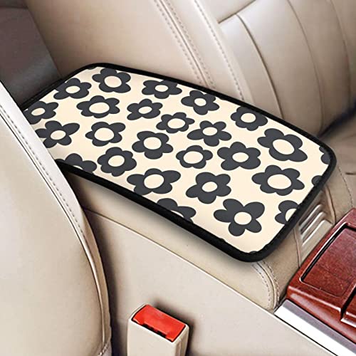 Vintage Groovy Flowers Auto Center Console Cover Pad Car Armrest Seat Box Cover Cushion Universal for Most Vehicle SUV Truck Car Accessories Decor - color: Vintage Groovy Flowers2