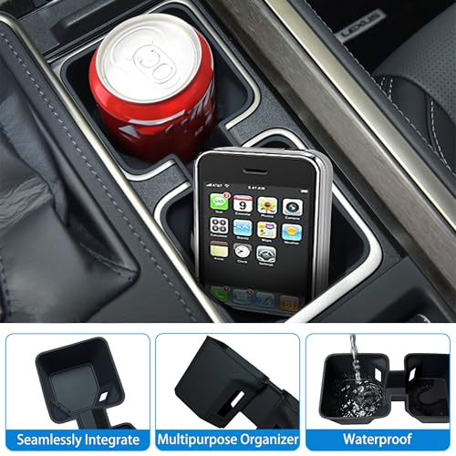 Center Console Cup Holder Inserts for 2024 2025 2026 Lexus GX550 Accessories Non-Slip Cup Holder Silicone Protection Pad Cupholder Coaster Liner for GX 550 Drink Organizer Interior Mat Black - size: for Lexus GX 550 2024 2025