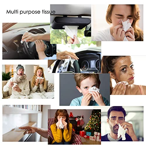 Car Tissue Refills, 600 Sheets Disposable Soft Facial Tissues Napkin, Travel Size Pack for Car Visor Tissue Holder or Purse, 50 Sheets per Pack - size: 50 Count (Pack of 12)