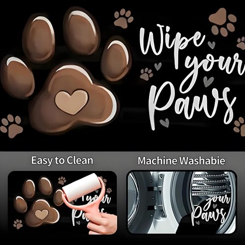 Universal Car Trunk Mat, All Weather Trunk Protection Cargo Liner, Stylish Vehicle Interior Accessories, Durable Cargo Mat Rear Trunk Line Suitable for Most Car (Brown Dog Paw Print, 29" x 39") - color: Brown Dog Paw Print