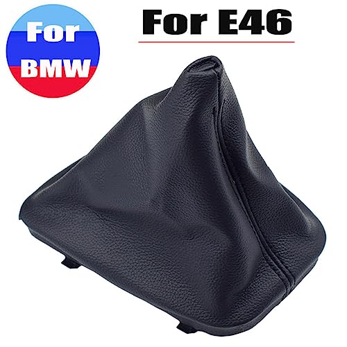 Car Shift Gear Stick Manual Shift Boot Cover Black Leather Boot Cover Case for BMW E30 E36 E39 E46 E81 E82 E87 E88 E90 E91 E92 E93 (E46) - size: E46