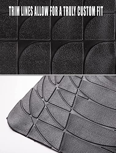 Heavy Duty Cargo Floor Mat – Odorless All Weather Trunk Protection - Trimmable Trunk Liner to Fit Most Vehicles Car Truck Van SUV - Premium Quality Black Rubber Trunk Mat – 44’’ x 54.3’’