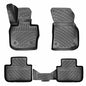 RizLiner BMW X3 2018-2024 & X4 2019-2024 Floor Mats 3D Custom Fit Compatible with BMW X3 & X4 Rubber Car Mats Laser Measured 1st & 2nd Row Floor Liners All Weather TPE (Front & Rear, Black) - size: X3 2018 - 2024 / X4 2019 - 2024