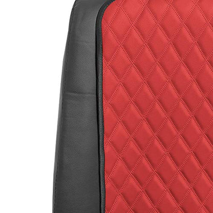 FH Group Car Seat Cushion – Faux Leather Single Front Seat Cover with Front Pockets, Airbag Compatible, Universal Fit Car Seat Cushion for Driver or Passenger Seat, SUV, Truck, Sedan & Van – Red - color: Red, style: Front Set