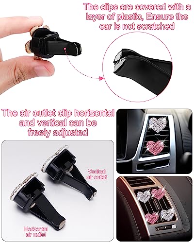 12Pcs PGRODE Car Air Vent Clips with Fragrance Pads, Cute Air Fresheners Clip Car Decor Accessories for Women and Girls, Interior Aesthetic (Daisy)