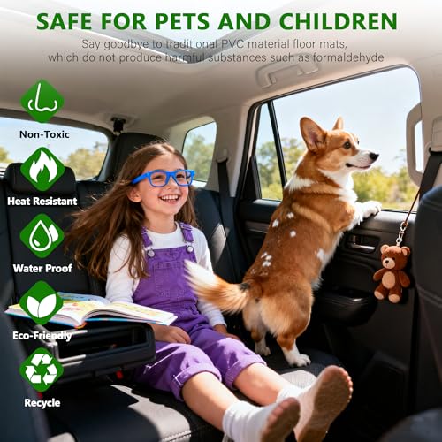All Weather Floor Mat for 2019-2026 Dodge Ram 2500 3500 Crew Cab, TPE Car Mat Full Set Front & Rear 3PCS,Custom Fit Dodge Floor Mats - Anti-Slip Waterproof Odorless Easy Clean - Black - size: Dodge Ram, style: 19-26 2500/3500 Crew Cab