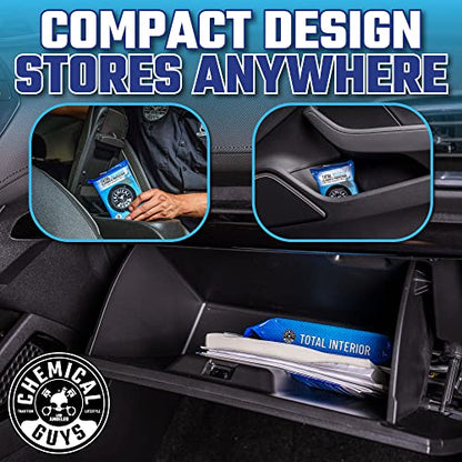 Chemical Guys Total Interior Cleaner & Protectant Wipes – 50 Pack Multi Surface Car Interior Cleaning Wipes for Dashboards, Doors and Seats – Safe for Trucks, SUVs, RVs and Home Use