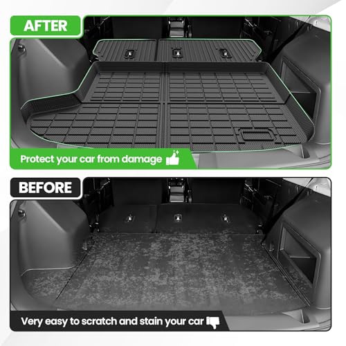 Cargo Liner for Jeep Compass/Patriot 2007-2016 & 2007-2012 Dodge Caliber, All Weather Cargo Mats for Compass Accessories, Heavy Duty TPE Trunk Mat, Car Accessories - size: 1)Jeep Compass 07-16