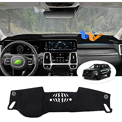 Autorder Dashboard Cover Mat for Kia Sorento 2021-2026 Accessories Dash Cover Flannel Dash Mat Sunshade Glare UV Rays Protector(Not 12.3 inch Navigation) - size: 2021-2026 Kia Sorento