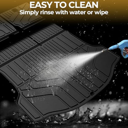 Cargo Mat for 2013-2018 Toyota RAV4 Gas, Full Coverage All Weather Cargo Mat with Backrest Protectors for Toyota RAV4 Accessories (Not fit Hybrid Models)