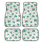 Auto Front & Rear Floor Carpets Mushroom Frog Green Dots Car Floor Mats 4 Pieces Set Universal Fit 95% Automotive,SUVS,Sedan,Vans - color: Mushroom Frog Green Dots
