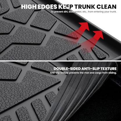 LASFIT Trunk Mat for Jeep Wrangler 2011-2018 JK Unlimited 4-Door Without Subwoofer (NOT for JL or 2-Door) All Weather TPE Custom Fit Cargo Mat Trunk Liner Cargo Liner, Black - style: Wrangler JK 2011-2018 Cargo Mat