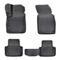 RizLiner Audi Q7 2017-2025 & Q8 2019-2024 Floor Mats 3D Custom Fit Rubber Car Mats Laser Measured Floor Liners All Weather Heavy Duty Waterproof Odorless Non-Slip TPE (Front & Rear, Black) - size: Q7 2017 - 2025