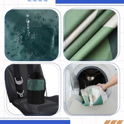 Hahafelt Car Seat Towel Covers with Storage Bag, 63 x 32 Inch Universal Non Slip Waterproof Sweat Protector for Car Truck, Gym Swimming Running, Machine Washable(2 Pack,Yosemite) - style: Yosemite