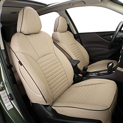 EKR Custom Fit CX5 Car Seat Covers for Select Mazda CX-5 Sport 2013 2014 2015 2016 - Leatherette (Beige) - color: Leather (Beige), size: 2013-2016 CX-5 Sport