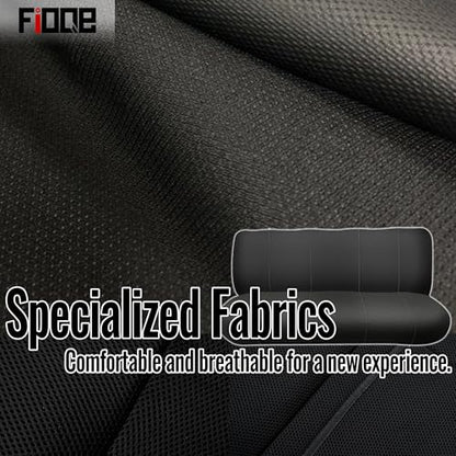 Custom Fit Bench Seat Covers for Chevy 1973-1999 C/K Series Trucks Full Size Classic Trucks, Sandwich Air Mesh Fabric & Soft Foam Lining Without Headrests - Black - size: Heavy-Duty Sandwich Composite Fabric